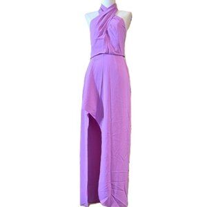 NEW $398 BCBG MAXAZRIA CROSS NECK SLEEVELESS GOWN DRESS IN TULIP #2 SIZE 4